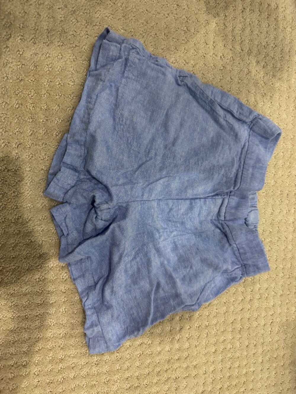 Banana Republic Light Blue Chambray Linen Blend Shorts